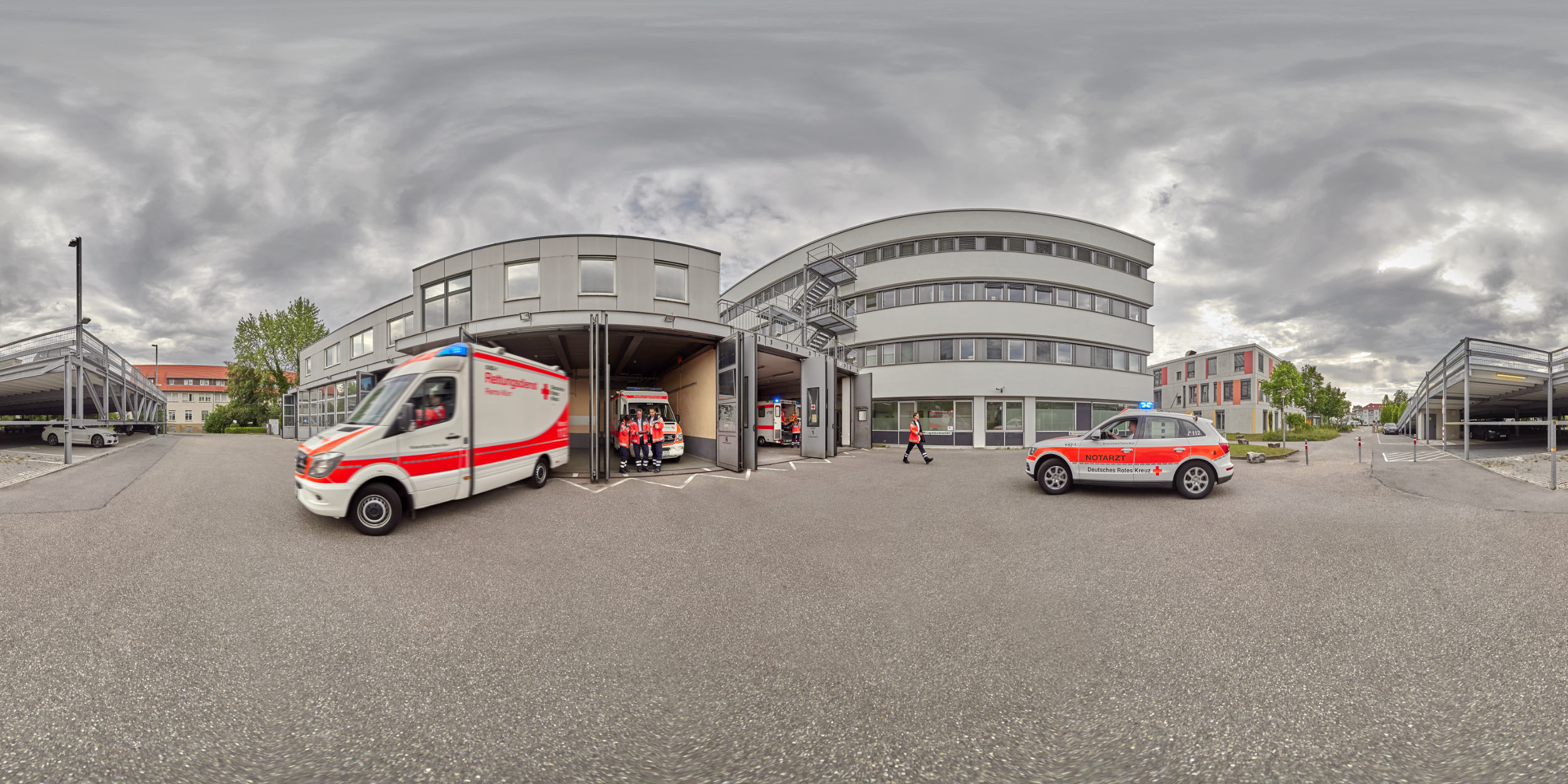 Panoramafotografie Virtuelle Touren 360Grad Fotografie Stuttgart und Umgebung Panorama 360°x180° Sphäre Virtuelle Tour durch das Rems-Murr Klinikum Winnenden und Schorndorf Rettungsleitstelle