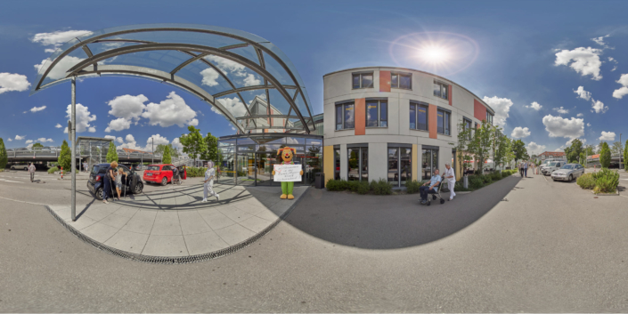Panoramafotografie Virtuelle Touren 360Grad Fotografie Stuttgart und Umgebung Panorama 360°x180° Sphäre Virtuelle Tour durch das Rems-Murr Klinikum Winnenden und Schorndorf Eingangsbereich
