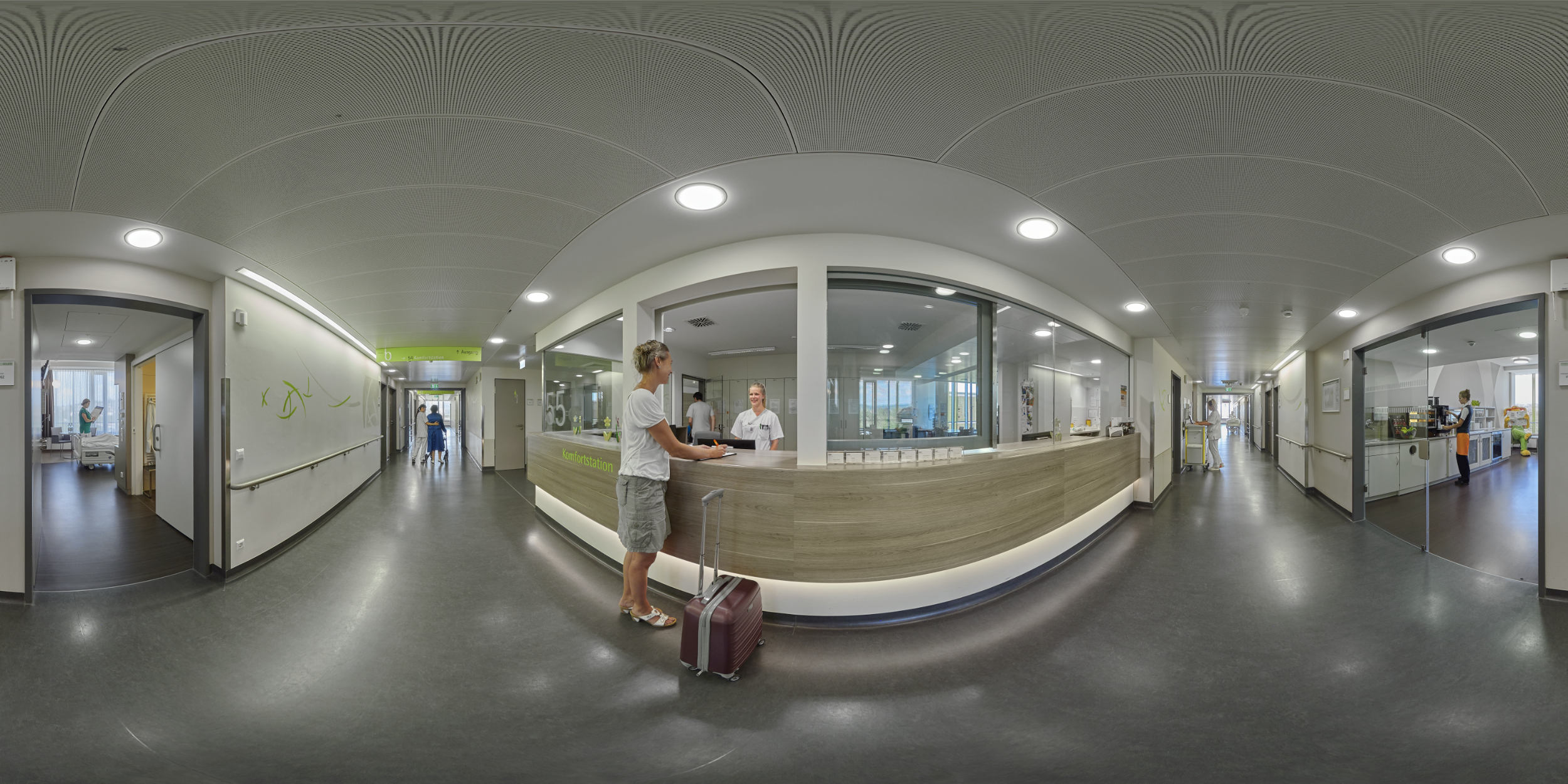 Panoramafotografie Virtuelle Touren 360Grad Fotografie Stuttgart und Umgebung Panorama 360°x180° Sphäre Virtuelle Tour durch das Rems-Murr Klinikum Winnenden und Schorndorf Komfortstation