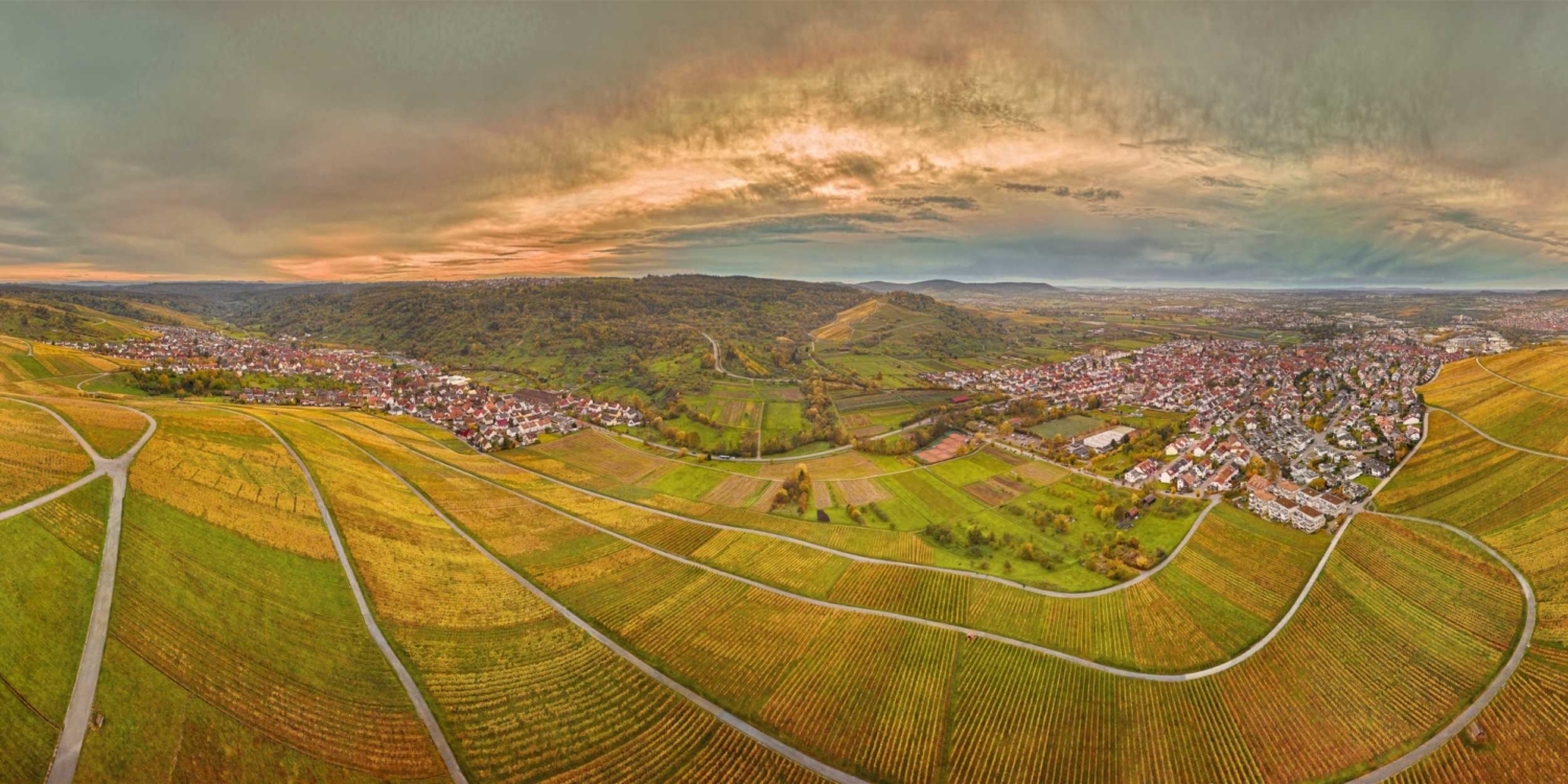 Panoramafotografie Virtuelle Touren 360Grad Fotografie Stuttgart und Umgebung 360x180 Grad Sphärisches Panorama Blick vom Remstalkino nach Beutelsbach