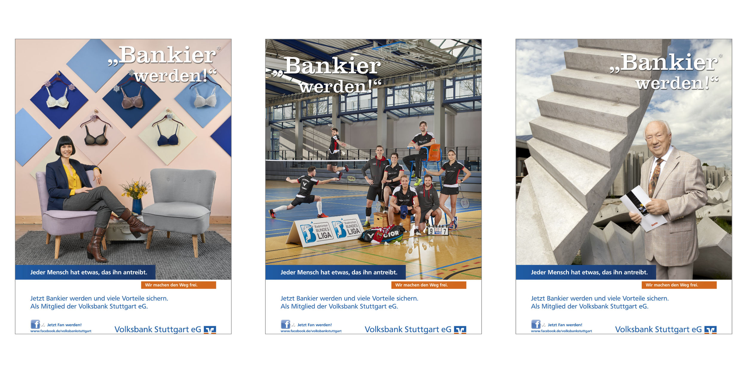 Kampagnen Fotografie Volksbank Stuttgart eG Bankier werden! Stuttgart und Umgebung