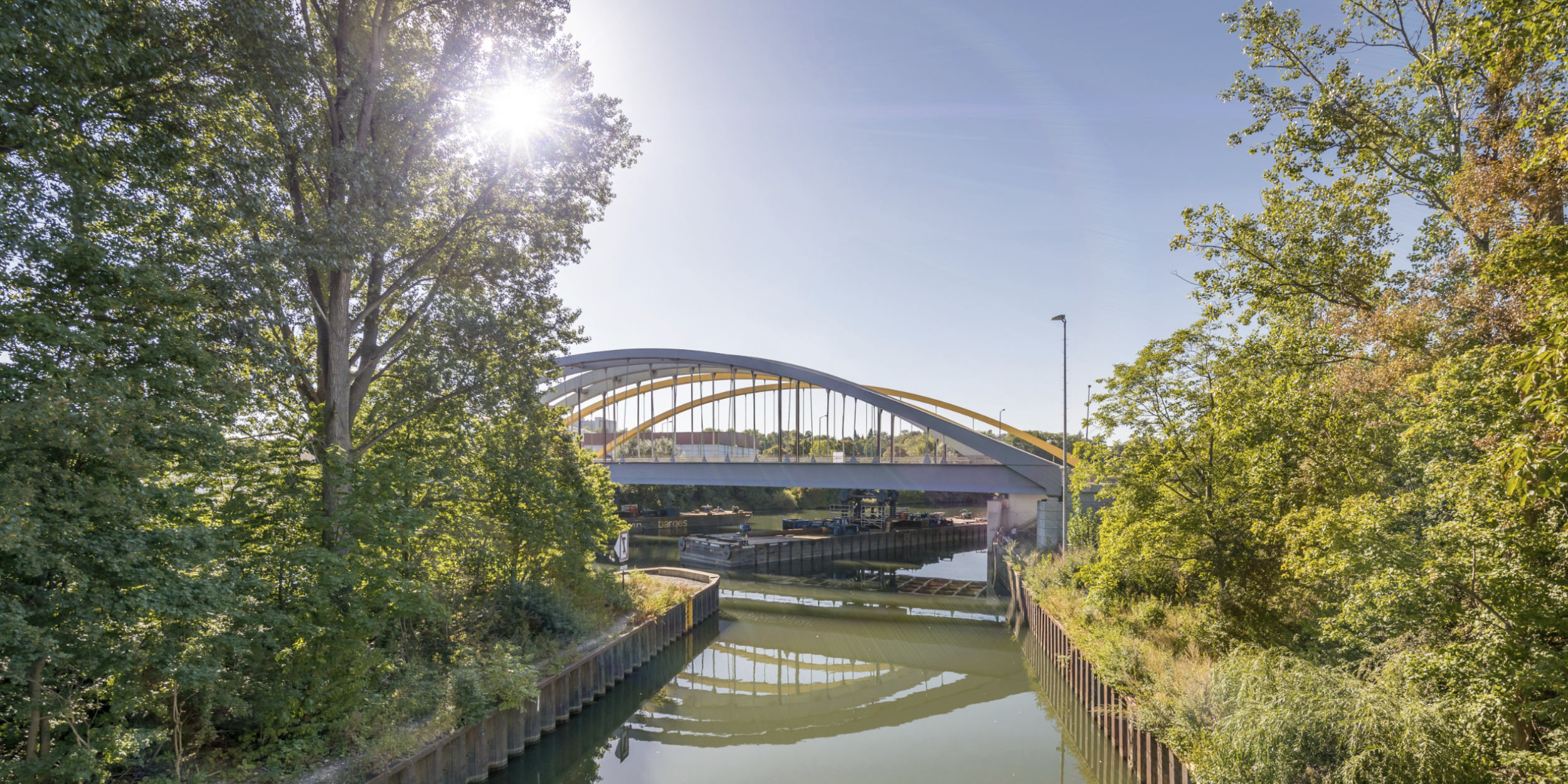 Industriefotografie Stuttgart und Umgebung Wolff & Müller Neckartalbrücke Heilbronn Brücke austauschen ausschwimmen Reparaturarbeiten Wartungsarbeiten Reportage Baubegleitung